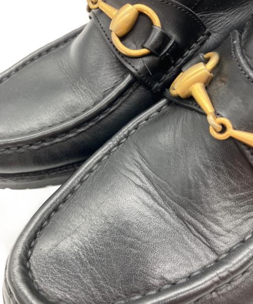 GUCCI（グッチ）GUCCI (グッチ) モカシンブーツ ブラック サイズ:22.5の古着・服飾アイテム