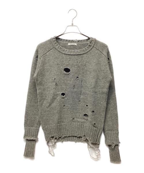 FUMIKA UCHIDA（フミカウチダ）FUMIKA UCHIDA (フミカウチダ) ダメージニット グレー サイズ:34の古着・服飾アイテム
