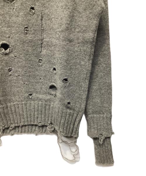 FUMIKA UCHIDA（フミカウチダ）FUMIKA UCHIDA (フミカウチダ) ダメージニット グレー サイズ:34の古着・服飾アイテム