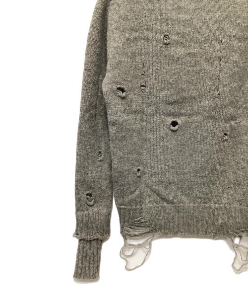 FUMIKA UCHIDA（フミカウチダ）FUMIKA UCHIDA (フミカウチダ) ダメージニット グレー サイズ:34の古着・服飾アイテム