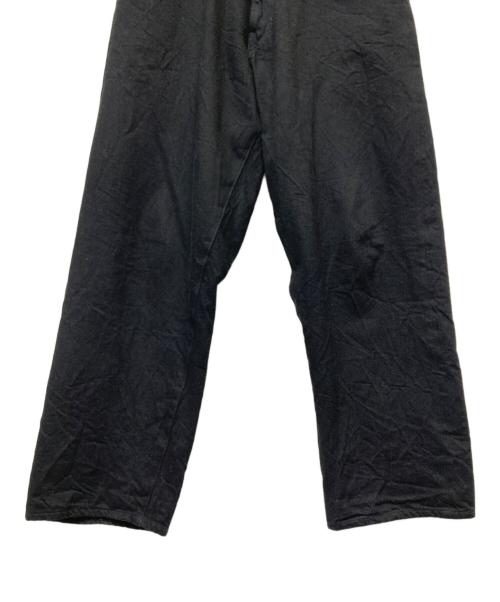 gold（ゴールド）GOLD (ゴールド) RECYCLED WASTE SUVIN COTTON YARN 11.5oz DENIM 5POCKET WIDE PANTS ブラック サイズ:Sの古着・服飾アイテム