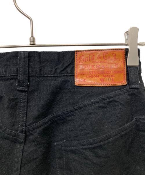 gold（ゴールド）GOLD (ゴールド) RECYCLED WASTE SUVIN COTTON YARN 11.5oz DENIM 5POCKET WIDE PANTS ブラック サイズ:Sの古着・服飾アイテム