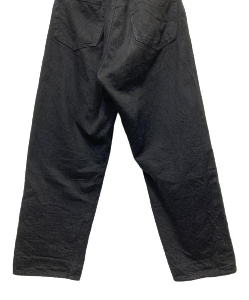 gold（ゴールド）GOLD (ゴールド) RECYCLED WASTE SUVIN COTTON YARN 11.5oz DENIM 5POCKET WIDE PANTS ブラック サイズ:Sの古着・服飾アイテム
