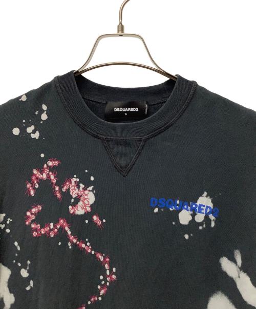 DSQUARED2（ディースクエアード）DSQUARED2 (ディースクエアード) クルーネックスウェット ブラック サイズ:Sの古着・服飾アイテム