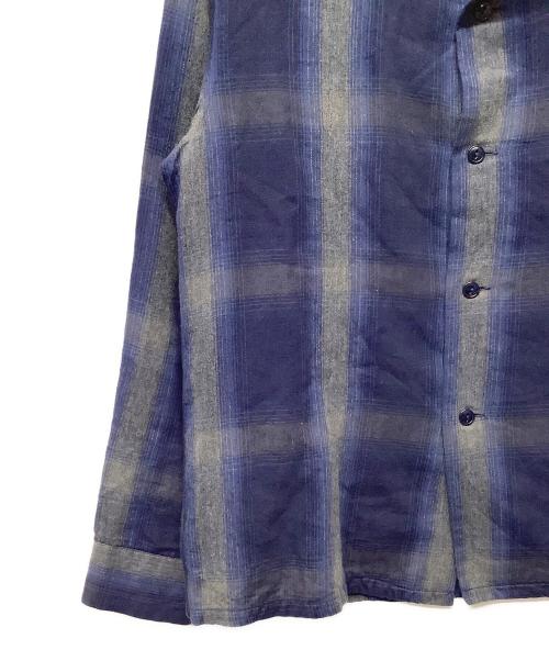 TOWN CRAFT（タウンクラフト）TOWN CRAFT (タウンクラフト) プリネルシャツ ブルー×グレー サイズ:Mの古着・服飾アイテム