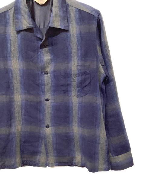 TOWN CRAFT（タウンクラフト）TOWN CRAFT (タウンクラフト) プリネルシャツ ブルー×グレー サイズ:Mの古着・服飾アイテム