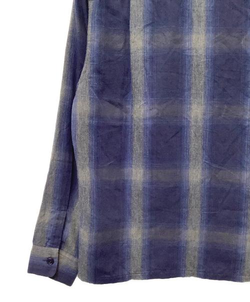 TOWN CRAFT（タウンクラフト）TOWN CRAFT (タウンクラフト) プリネルシャツ ブルー×グレー サイズ:Mの古着・服飾アイテム