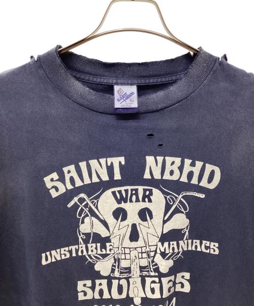 SAINT MICHAEL（セントマイケル）SAINT MICHAEL (セントマイケル) NEIGHBORHOOD (ネイバーフッド) 半袖カットソー ネイビー サイズ:XLの古着・服飾アイテム