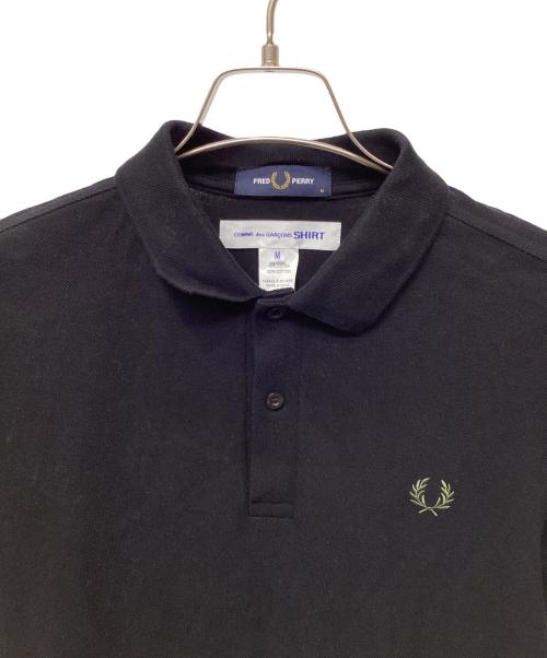 FRED PERRY（フレッドペリー）FRED PERRY (フレッドペリー) COMME des GARCONS SHIRT (コムデギャルソンシャツ) ポロシャツ ブラック サイズ:Mの古着・服飾アイテム