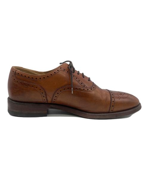 LOAKE（ローク）LOAKE (ローク) TWEED ストレートチップシューズ ブラウン サイズ:6 1/2の古着・服飾アイテム