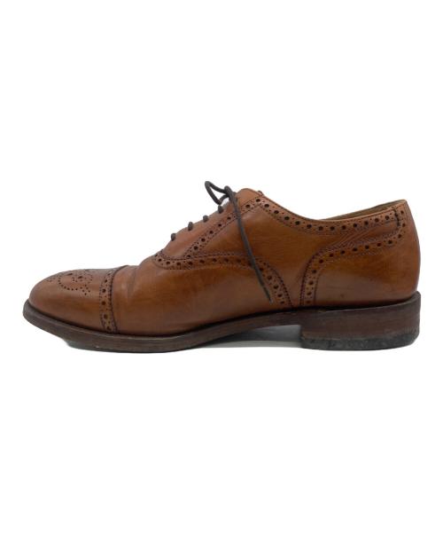 LOAKE（ローク）LOAKE (ローク) TWEED ストレートチップシューズ ブラウン サイズ:6 1/2の古着・服飾アイテム
