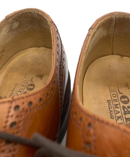 LOAKE（ローク）LOAKE (ローク) TWEED ストレートチップシューズ ブラウン サイズ:6 1/2の古着・服飾アイテム
