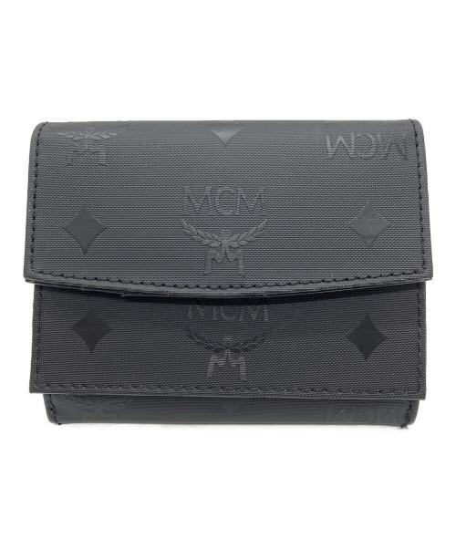 MCM（エムシーエム）MCM (エムシーエム) 3つ折り財布 ブラックの古着・服飾アイテム