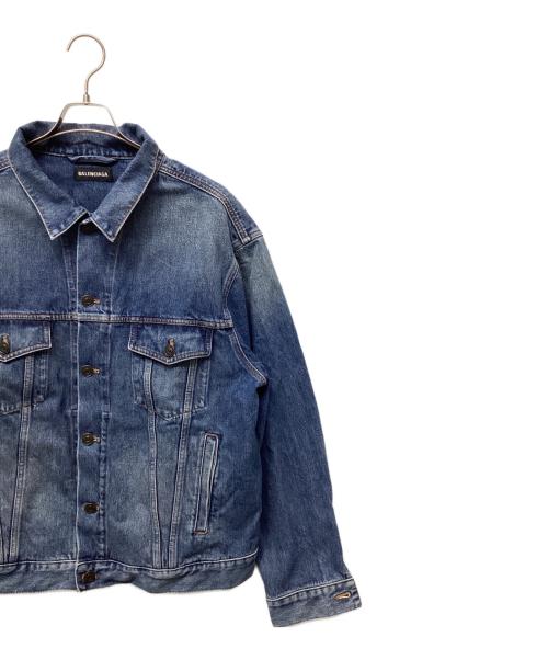 BALENCIAGA（バレンシアガ）BALENCIAGA (バレンシアガ) バックロゴデニムジャケット インディゴ サイズ:46の古着・服飾アイテム