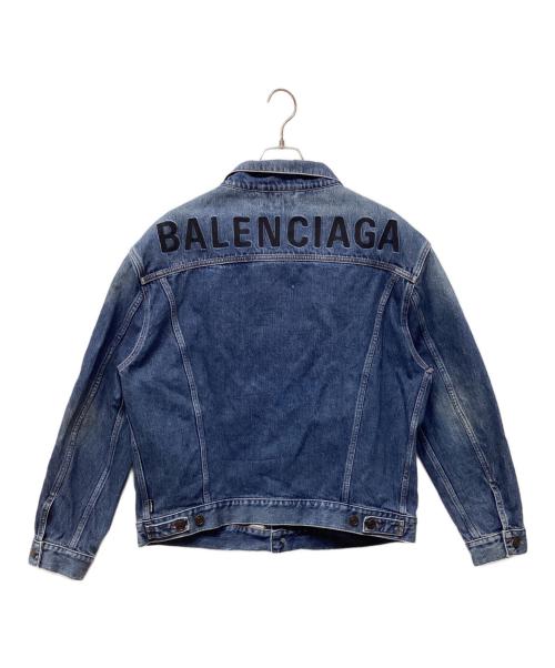 BALENCIAGA（バレンシアガ）BALENCIAGA (バレンシアガ) バックロゴデニムジャケット インディゴ サイズ:46の古着・服飾アイテム