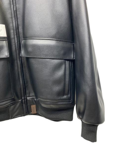 WTAPS（ダブルタップス）WTAPS (ダブルタップス) シンセティックレザージャケット ブラック サイズ:Lの古着・服飾アイテム