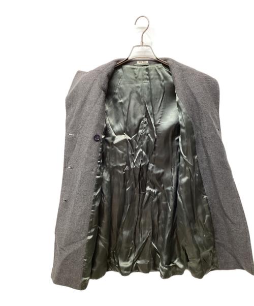 MIU MIU（ミュウミュウ）MIU MIU (ミュウミュウ) ウールコート グレー サイズ:38の古着・服飾アイテム