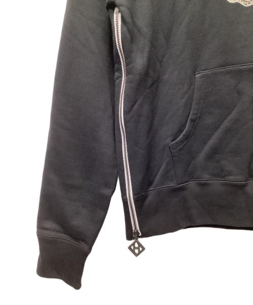 hazama（ハザマ）hazama (ハザマ) ロゴ刺繍パーカー ブラック サイズ:Sの古着・服飾アイテム