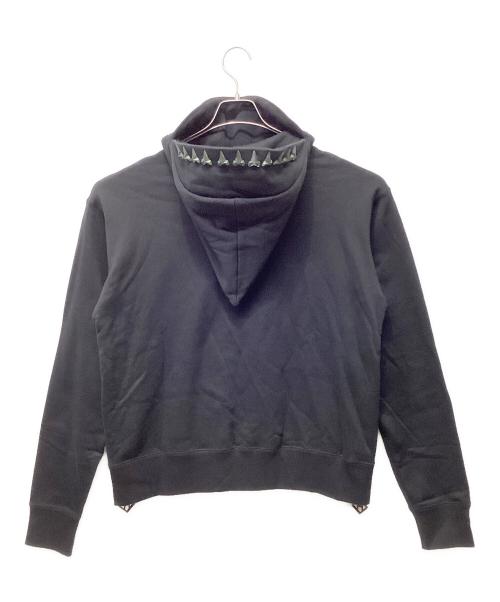 hazama（ハザマ）hazama (ハザマ) ロゴ刺繍パーカー ブラック サイズ:Sの古着・服飾アイテム