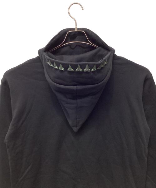 hazama（ハザマ）hazama (ハザマ) ロゴ刺繍パーカー ブラック サイズ:Sの古着・服飾アイテム