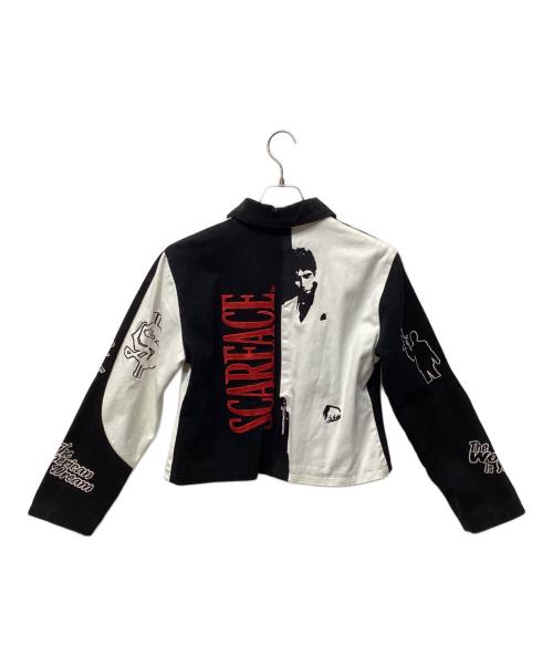 JH Design（ジェイエイチデザイン）JH DESIGN (ジェイエイチデザイン) 刺繍レーシングジャケット ホワイト サイズ:Lの古着・服飾アイテム