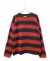 中古・古着 kinema (キネマ) 厚手ニット レッド×ブラック サイズ:L：10000円