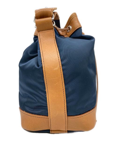PORTER（ポーター）PORTER (ポーター) DRAWSTRINGBAG ネイビー×ブラウンの古着・服飾アイテム