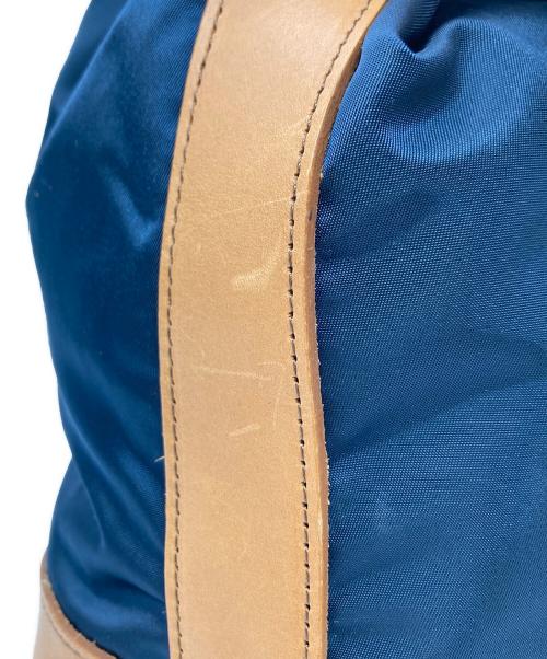 PORTER（ポーター）PORTER (ポーター) DRAWSTRINGBAG ネイビー×ブラウンの古着・服飾アイテム