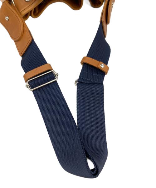 PORTER（ポーター）PORTER (ポーター) DRAWSTRINGBAG ネイビー×ブラウンの古着・服飾アイテム