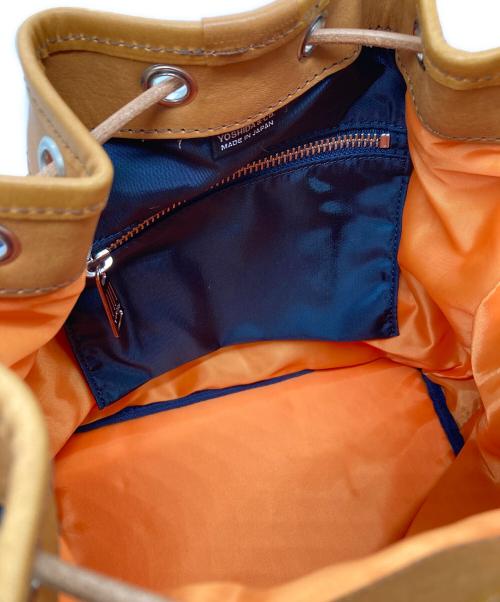 PORTER（ポーター）PORTER (ポーター) DRAWSTRINGBAG ネイビー×ブラウンの古着・服飾アイテム