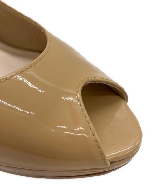 Christian Dior（クリスチャン ディオール）Christian Dior (クリスチャン ディオール) オープントゥーパンプス ベージュ サイズ:36の古着・服飾アイテム