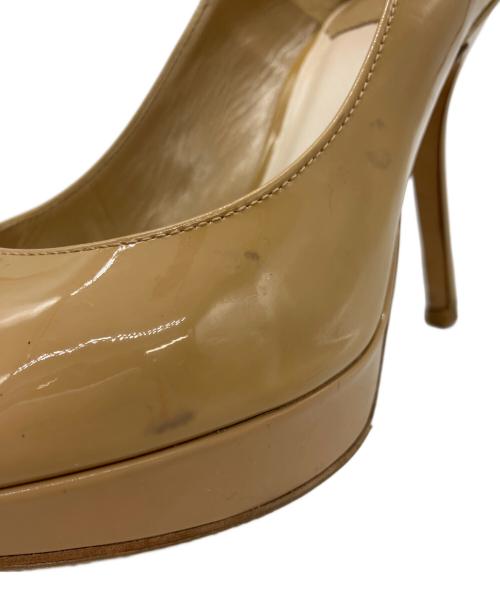 Christian Dior（クリスチャン ディオール）Christian Dior (クリスチャン ディオール) オープントゥーパンプス ベージュ サイズ:36の古着・服飾アイテム