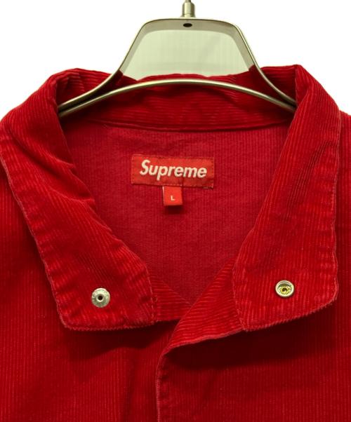 SUPREME（シュプリーム）SUPREME (シュプリーム) コーチジャケット corduroy pullover レッド サイズ:Lの古着・服飾アイテム