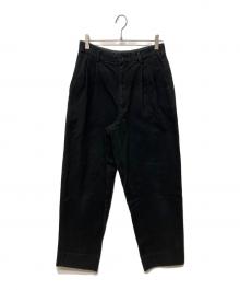 COMME des GARCONS HOMME（コムデギャルソン オム）の古着「ワイドタックパンツ」｜ブラック