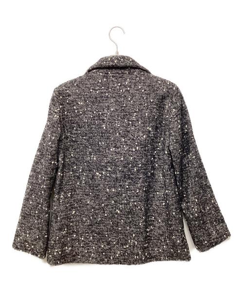 ROPE（ロペ）ROPE (ロペ) ツイードショートコート ブラック×ホワイト サイズ:36の古着・服飾アイテム