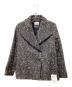 ROPE（ロペ）の古着「ツイードショートコート」｜ブラック×ホワイト
