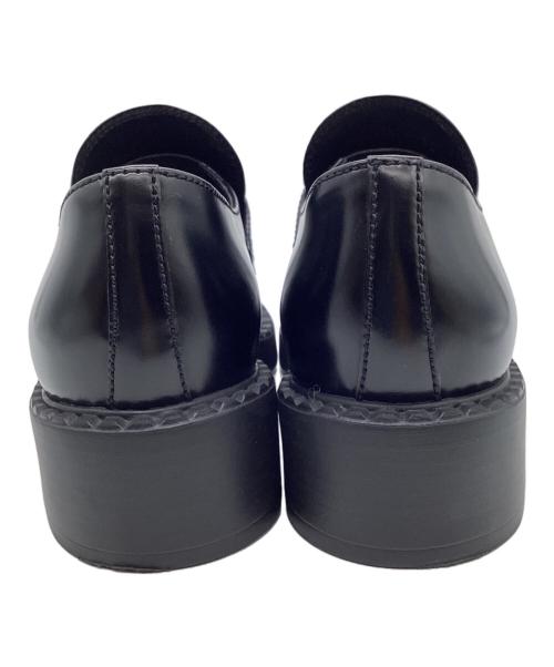 PRADA（プラダ）PRADA (プラダ) チョコレート ブラッシュドレザーローファー ブラック サイズ:36の古着・服飾アイテム