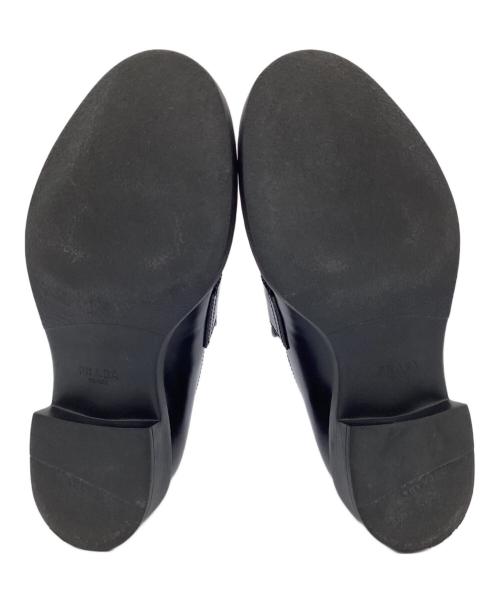 PRADA（プラダ）PRADA (プラダ) チョコレート ブラッシュドレザーローファー ブラック サイズ:36の古着・服飾アイテム