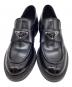 PRADA (プラダ) チョコレート ブラッシュドレザーローファー ブラック サイズ:36：90000円