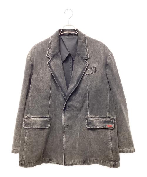 DIESEL（ディーゼル）DIESEL (ディーゼル) シングルブレステッドブレザー ブラック サイズ:Mの古着・服飾アイテム
