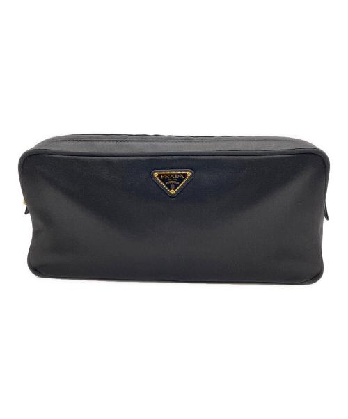 PRADA（プラダ）PRADA (プラダ) シルクサテンジュエリーポーチ ブラックの古着・服飾アイテム