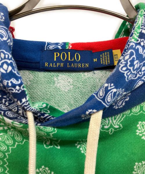 POLO RALPH LAUREN（ポロ・ラルフローレン）POLO RALPH LAUREN (ポロ・ラルフローレン) パーカー PATCHWORK PRINT HOODIE ARCHIVAL BANDANA マルチカラー サイズ:Mの古着・服飾アイテム
