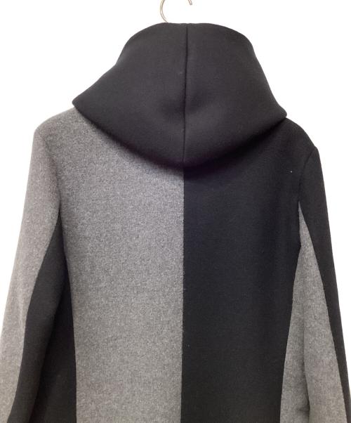 1piu1uguale3（ウノピュウノウグァーレトレ）1piu1uguale3 (ウノピュウノウグァーレトレ) CRAZY WRAP COAT ブラック×グレー サイズ:4の古着・服飾アイテム