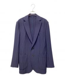 AKM（エーケーエム）の古着「TORICOT SUCKER SWING EASY JACKET」｜ネイビー