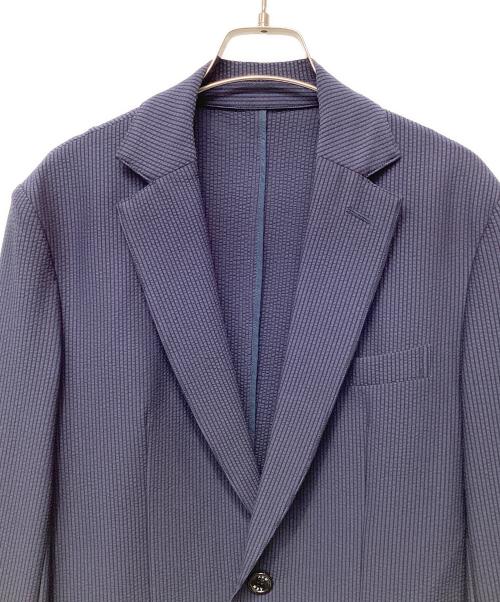 AKM（エーケーエム）AKM (エーケーエム) TORICOT SUCKER SWING EASY JACKET ネイビー サイズ:Lの古着・服飾アイテム