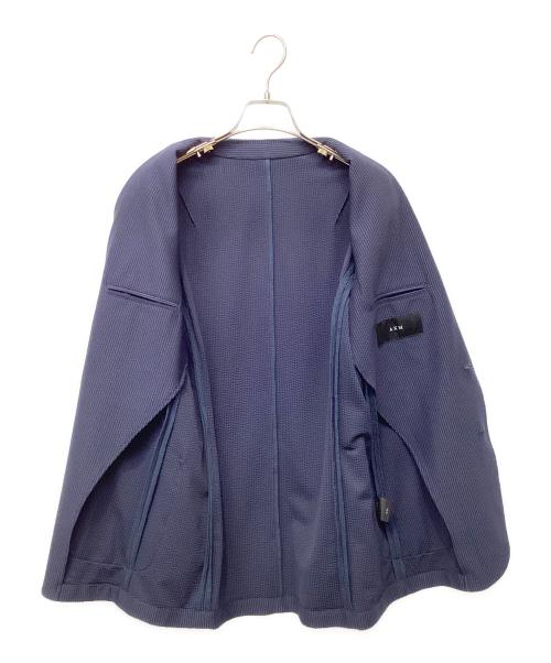 AKM（エーケーエム）AKM (エーケーエム) TORICOT SUCKER SWING EASY JACKET ネイビー サイズ:Lの古着・服飾アイテム