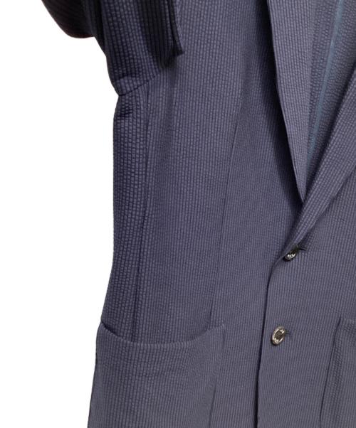 AKM（エーケーエム）AKM (エーケーエム) TORICOT SUCKER SWING EASY JACKET ネイビー サイズ:Lの古着・服飾アイテム