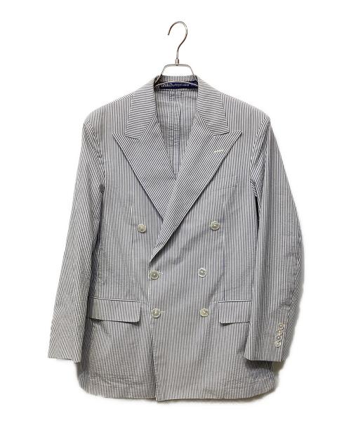 POLO RALPH LAUREN（ポロ・ラルフローレン）POLO RALPH LAUREN (ポロ・ラルフローレン) シアサッカージャケット ブルー サイズ:40の古着・服飾アイテム