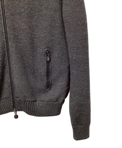 MONCLER（モンクレール）MONCLER (モンクレール) ダウンジャケット ボルドー×グレー サイズ:Lの古着・服飾アイテム