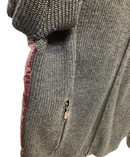 MONCLER（モンクレール）MONCLER (モンクレール) ダウンジャケット ボルドー×グレー サイズ:Lの古着・服飾アイテム